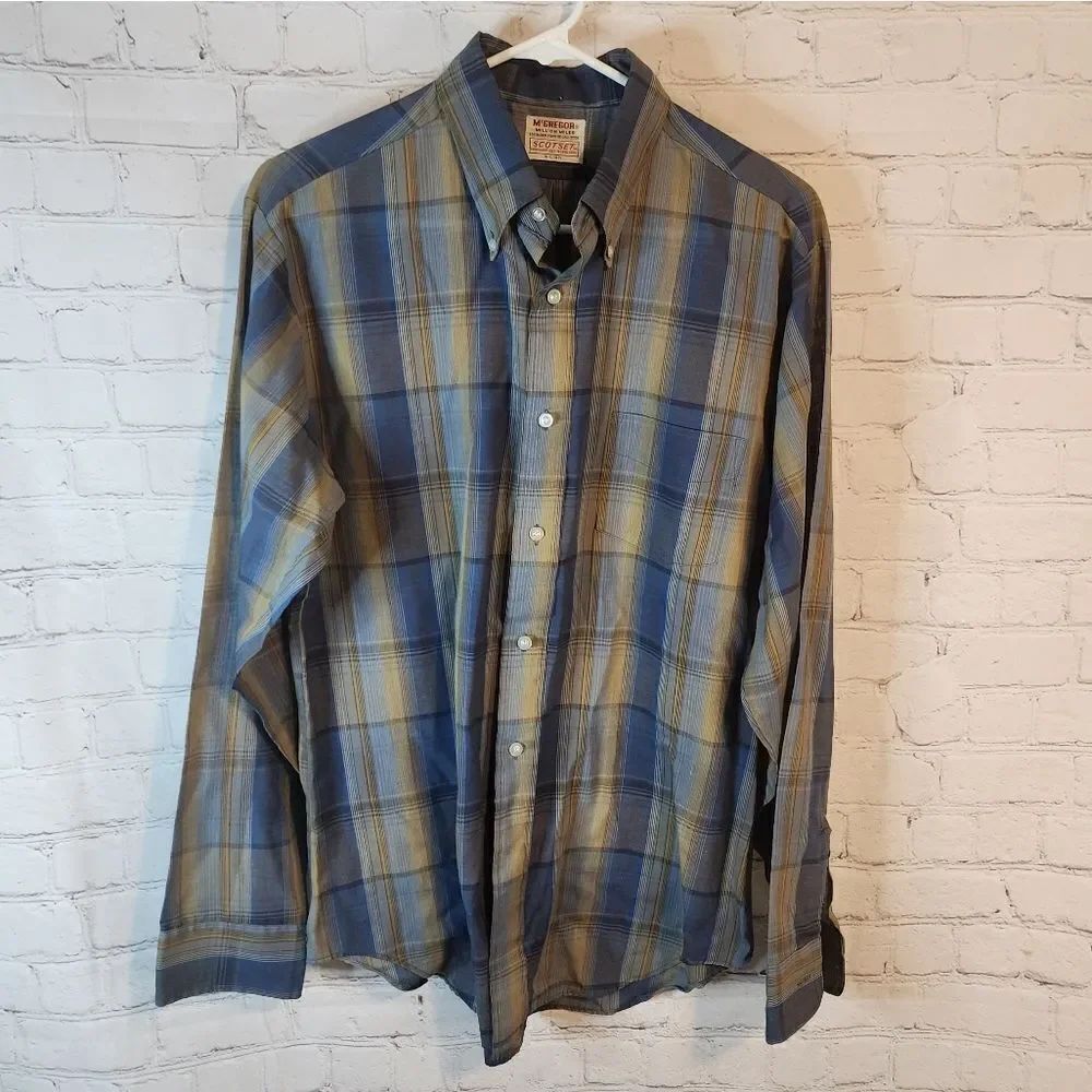 Men's VTG McGregor Million Miles longsleeve button-down shirt, size Large